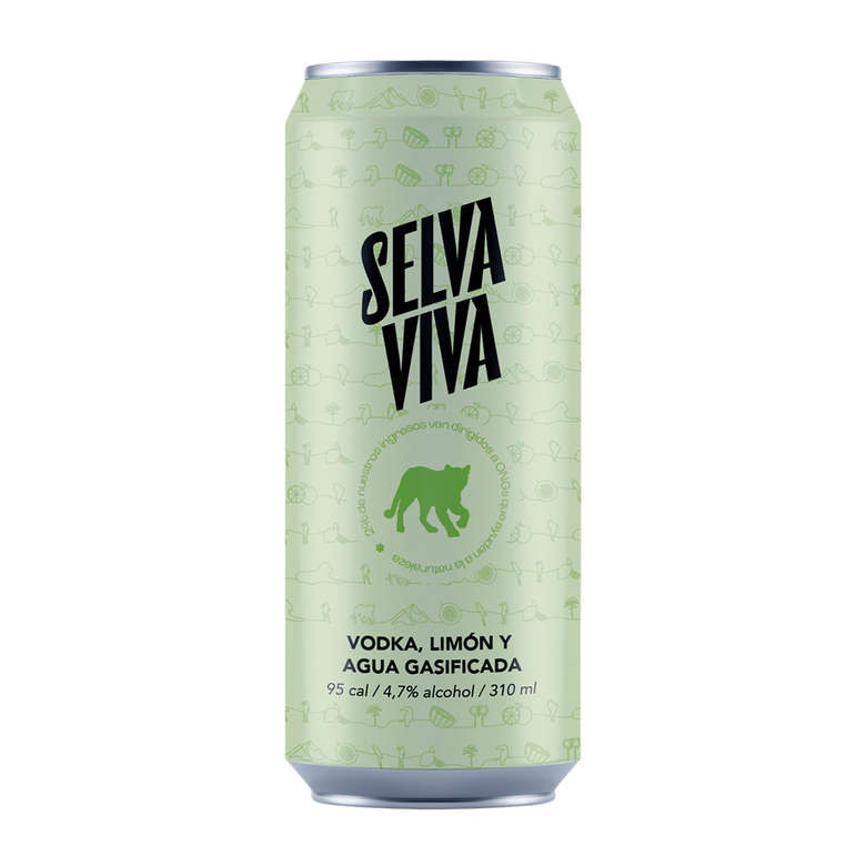 Booz.cl: Bebida Premium Selva Viva Vodka Limón 310cc