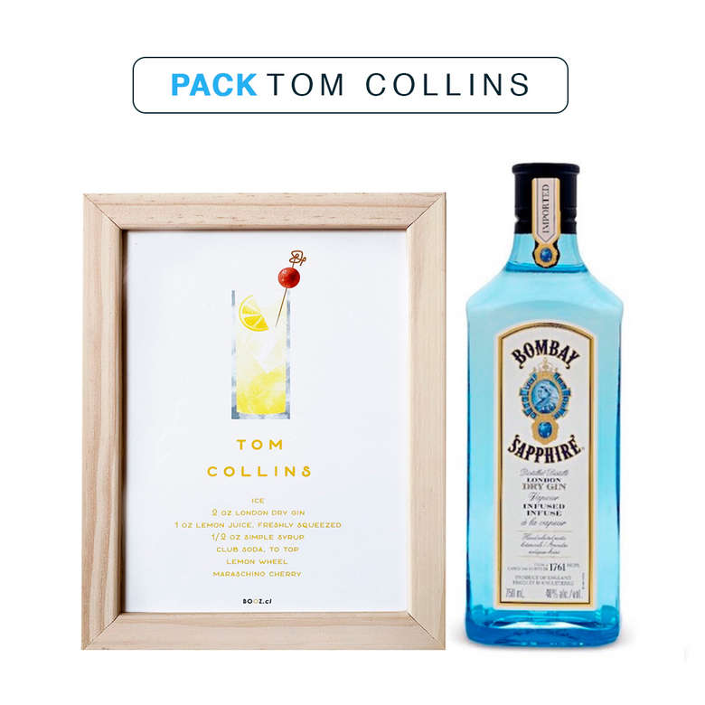 Tom Collins Cuadro Tom Collins + Gin Bombay Sapphire 750cc 47º alc.