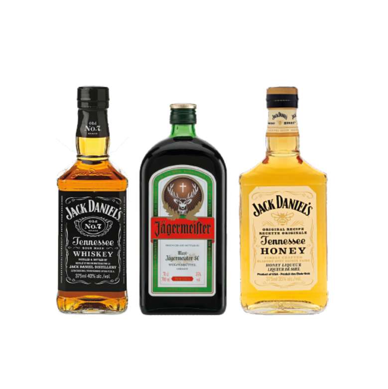 PETAPACK Jack Daniels Honey 375cc + Jagermeister 350cc + Jack Daniels