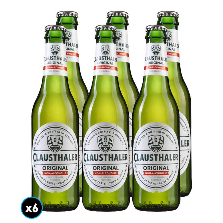 6x Cervezas Clausthaler Sin Alcohol en Botella 330cc