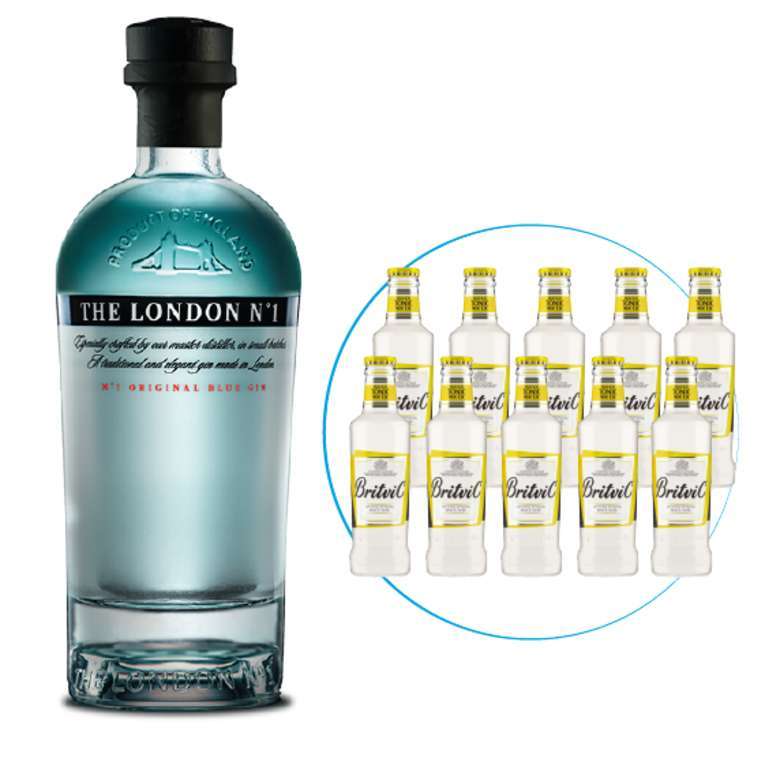 THE LONDON PACK: Gin The London Nº1 + 10x Britvic Agua Tónica 200cc