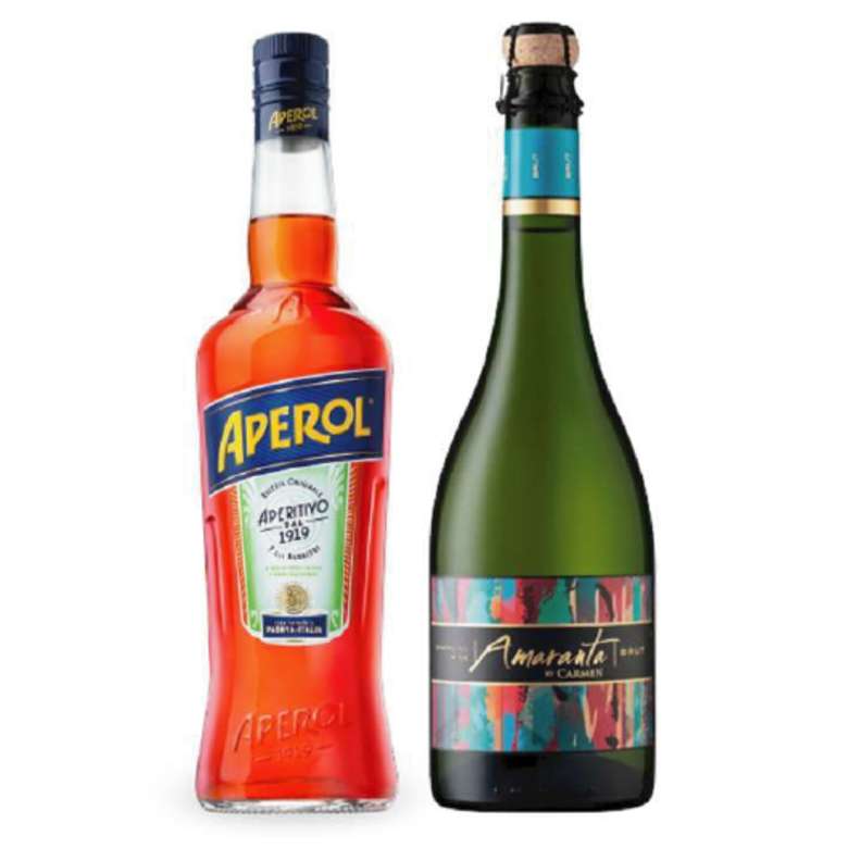 Licor Aperol 750cc + Espumante Amaranta Brut 750cc