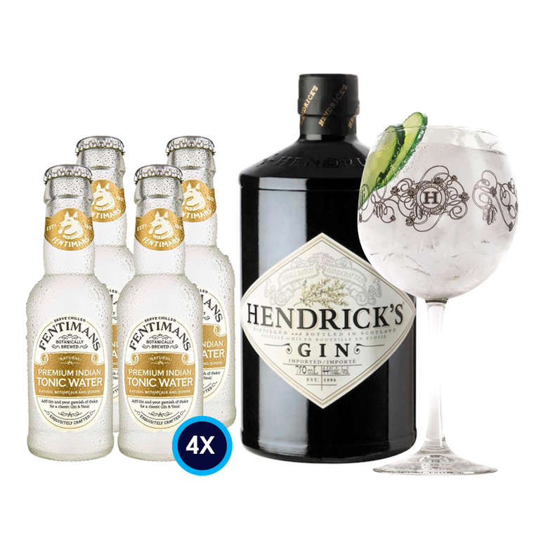 PACK HENDRICKS FENTIMANS (Tonic Water) + Copa 1x Gin Hendricks 700cc