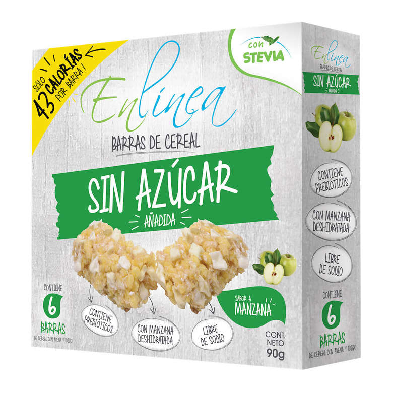 Barritas de Cereal En Línea Manzana (6 Unidades)