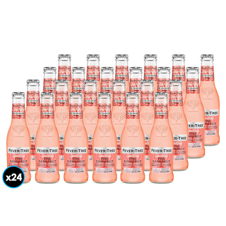 24x bebida premium fever tree pink grapefruit 200cc