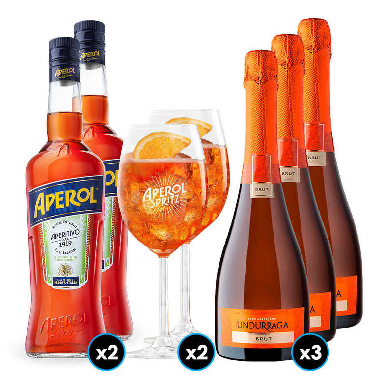Booz.cl: PACK APEROL - UNDURRAGA: 2x Licor Aperitivo Aperol 750cc + 3x ...