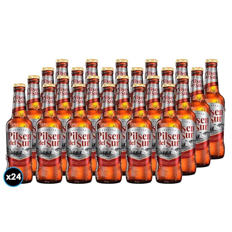 24x Cervezas Pilsen Del Sur Botella 300cc