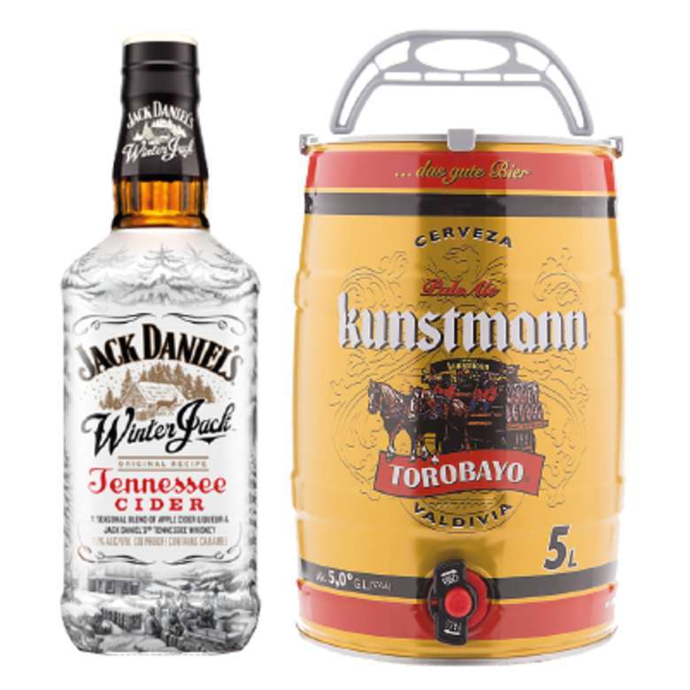 Jack Daniels Winter Cider 750cc + Barril Kunstmann 5 Litros