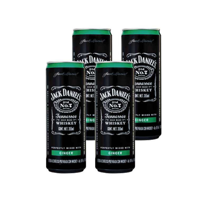 Jack Daniels en Lata con Bebida Ginger 6º 375cc